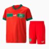 Morocco 2022/23 Home Kids Jersey And Shorts Kit