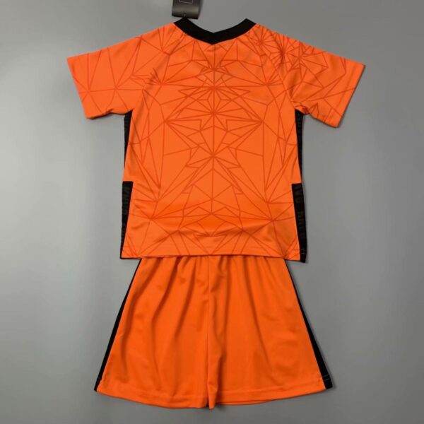 Netherlands 2021 Home Kids Jersey And Shorts Kit - Image 2