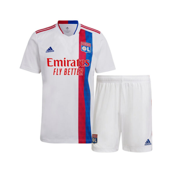 Olympique Lyonnais 2021/22 Home Kids Jersey And Shorts Kit