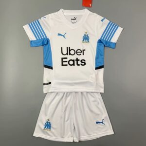 Olympique Marseille 2021/22 Home Kids Jersey And Shorts Kit