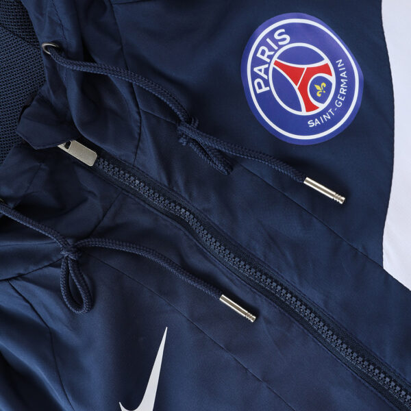 Paris Saint-Germain  2022 Windbreaker Hoodie Jacket Navy - Image 6