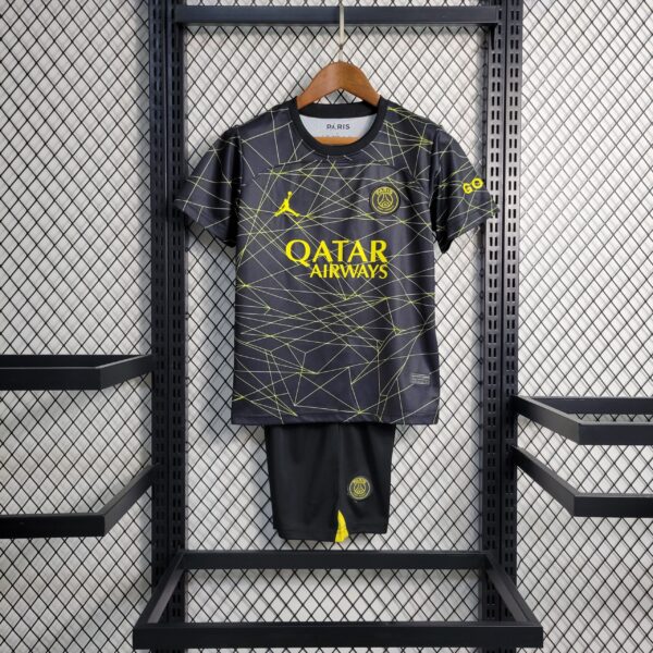 Paris Saint-Germain 2023/24 Fourth Away Kids Jersey And Shorts Kit