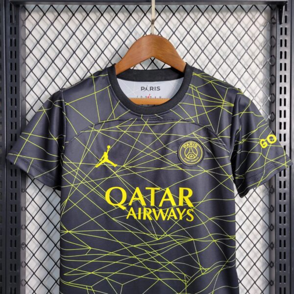 Paris Saint-Germain 2023/24 Fourth Away Kids Jersey And Shorts Kit - Image 2