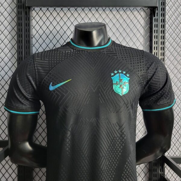 Brazil 2022/23 Commemorative Edition Black Player Version Jersey - Image 3