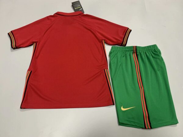 Portugal 2021 Home Kids Jersey And Shorts Kit - Image 4