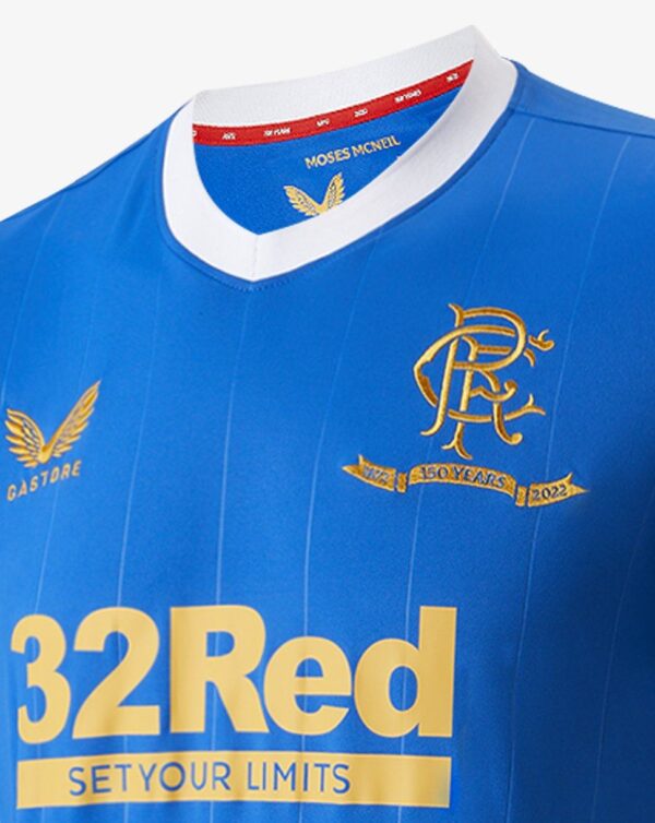 Rangers 2021/22 Home 150th Anniversary Jersey - Image 4