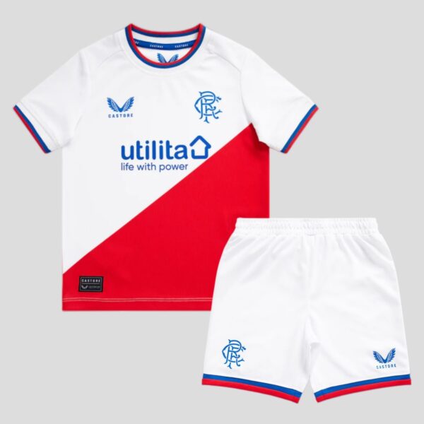 Rangers 2022/23 Away Kids Jersey And Shorts Kit