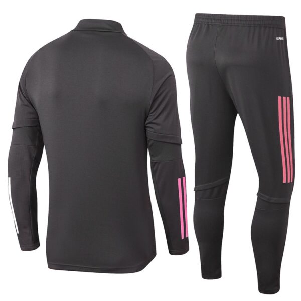 Real Madrid 2021-22 Half-zip Tracksuit Grey - Image 2