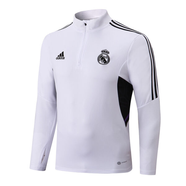 Real Madrid 2022-23 Jacket Tracksuit White - Image 3
