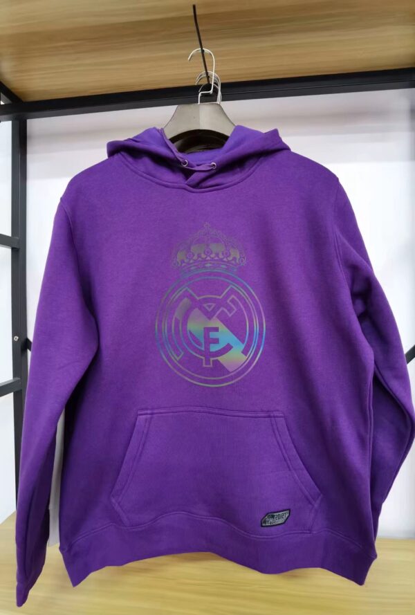 Real Madrid 2022 Sweater Hoodie Purple - Image 2