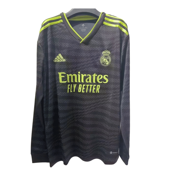 Real Madrid 2022/23 Long Sleeve Jersey Third Away Jersey - Image 3