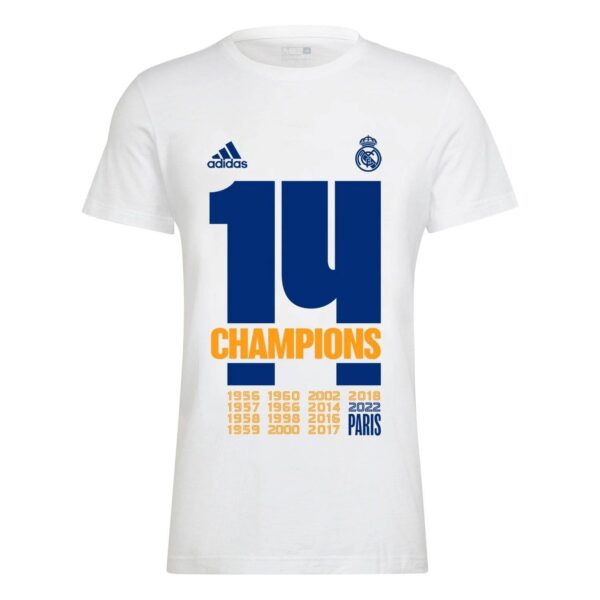 Real Madrid 2022 UCL Champions 14 T-shirt - White