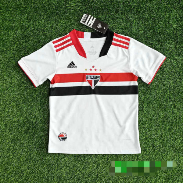 Sao Paulo 2021 Home Kids Jersey And Shorts Kit - Image 3