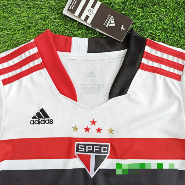 Sao Paulo 2021 Home Kids Jersey And Shorts Kit - Image 5