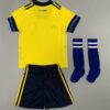 Sweden 2021 Home Kids Jersey And Shorts Kit - Image 5