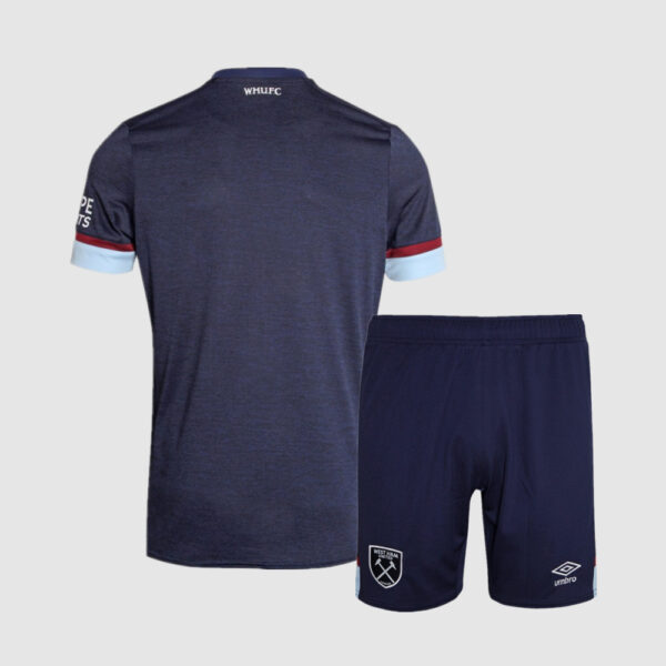 West Ham United 2021/22 Third Kids Jersey And Shorts Kit - Image 2