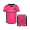 Wolves 2021/22 Away Goalkeeper Kids Jersey And Shorts Kit