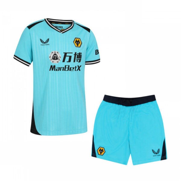 Wolves 2021/22 Third Goalkeeper Adult Jersey And Shorts Kit