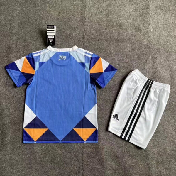 Juventus 2022/23 Fourth Kids Jersey And Shorts Kit - Image 4