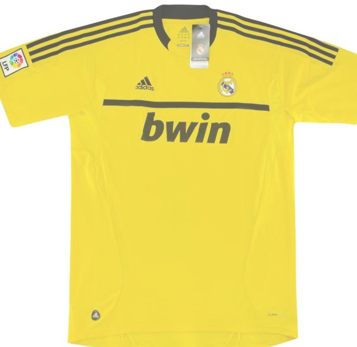 Real Madrid 2011/12 Yellow Goalkeeper Retro Jersey