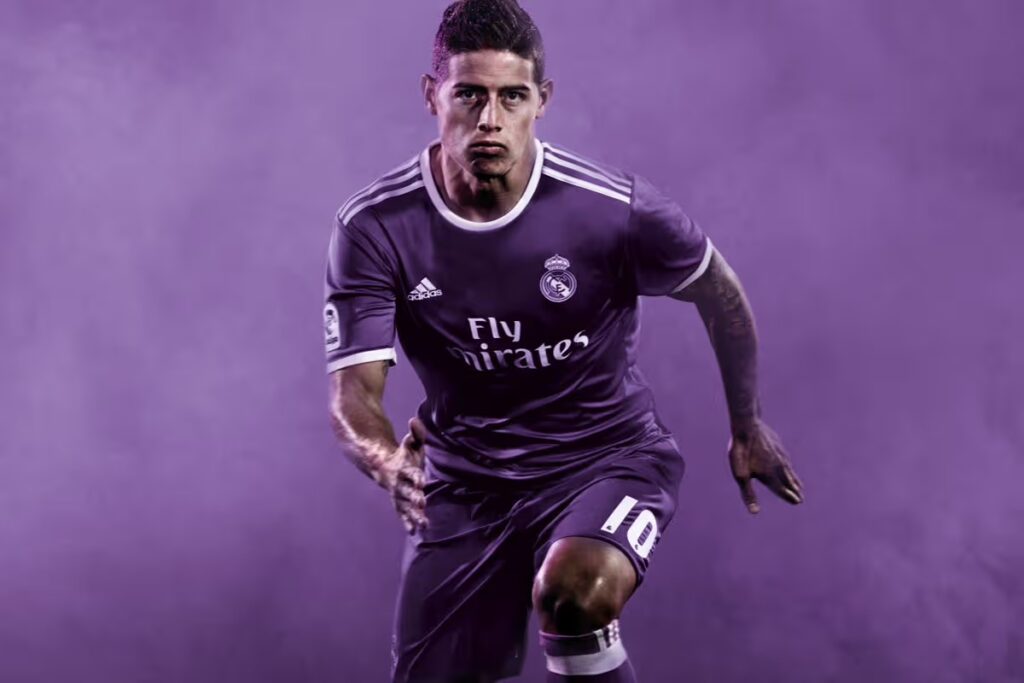 Real Madrid Purple Jersey History: Why the 2022-23 Away Kit is a "Purple Totem" for Collectors in 2026 James Rodriguez in the 201617 Real Madrid away kit