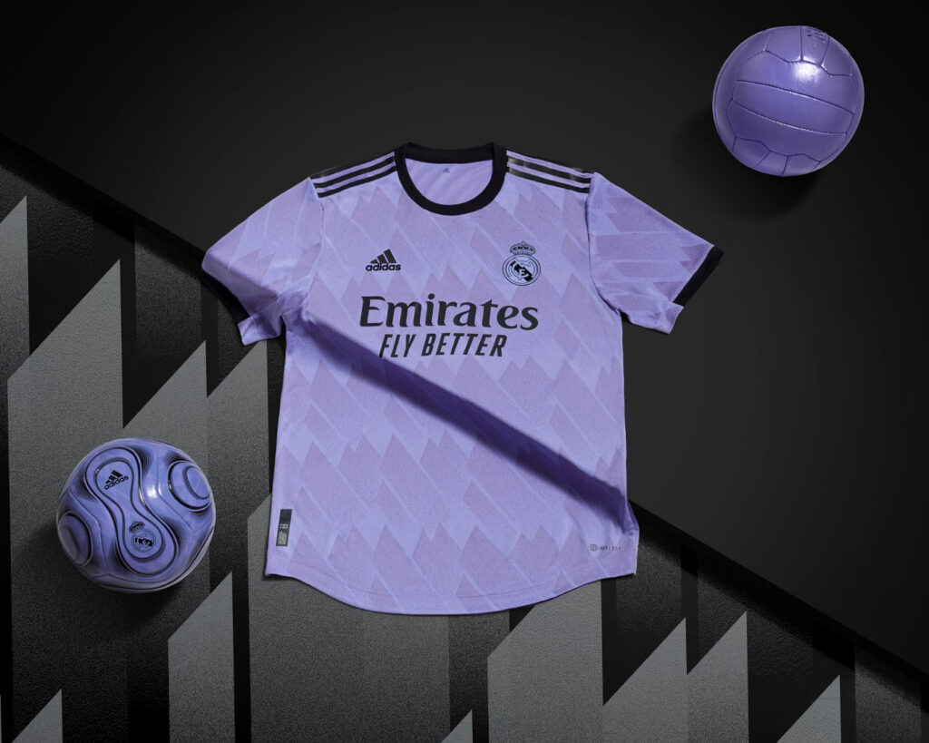 adidas Real Madrid Mini Kit 22/23 Junior Away set Purple